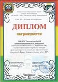 Диплом за участие в городском творческом конкурсе среди воспитанников дошкольных образовательных учреждений " Дорога будущего глазами детей".
Диплом за участие в городском творческом конкурсе среди воспитанников дошкольных образовательных учреждений " Дорога будущего глазами детей".